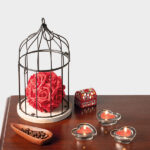 HEART SHAPED CANDLE ANG GLASS BASE - Image 2