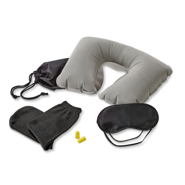 98197.jpg TRAVEL SET (PILLOW, MASK, EARPLUGS, SOCKS) - Image 1