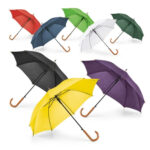 UMBRELLA WITH WOODEN HANDLE (AUTOMATIC OPENING) - Image 2