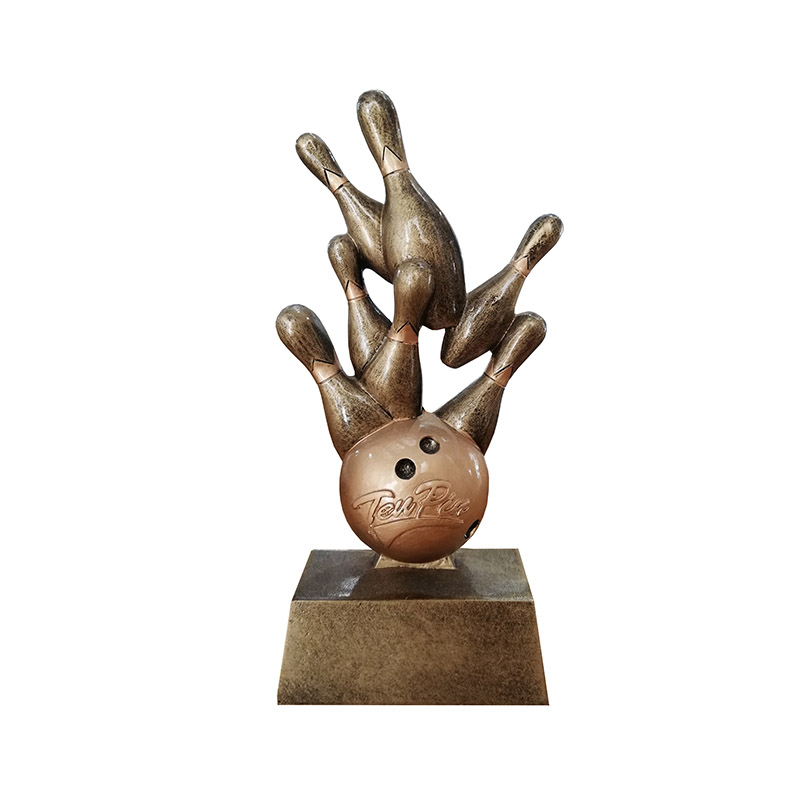 A1248C.jpg BOWLING TROPHY AWARD 22CM - Image 1