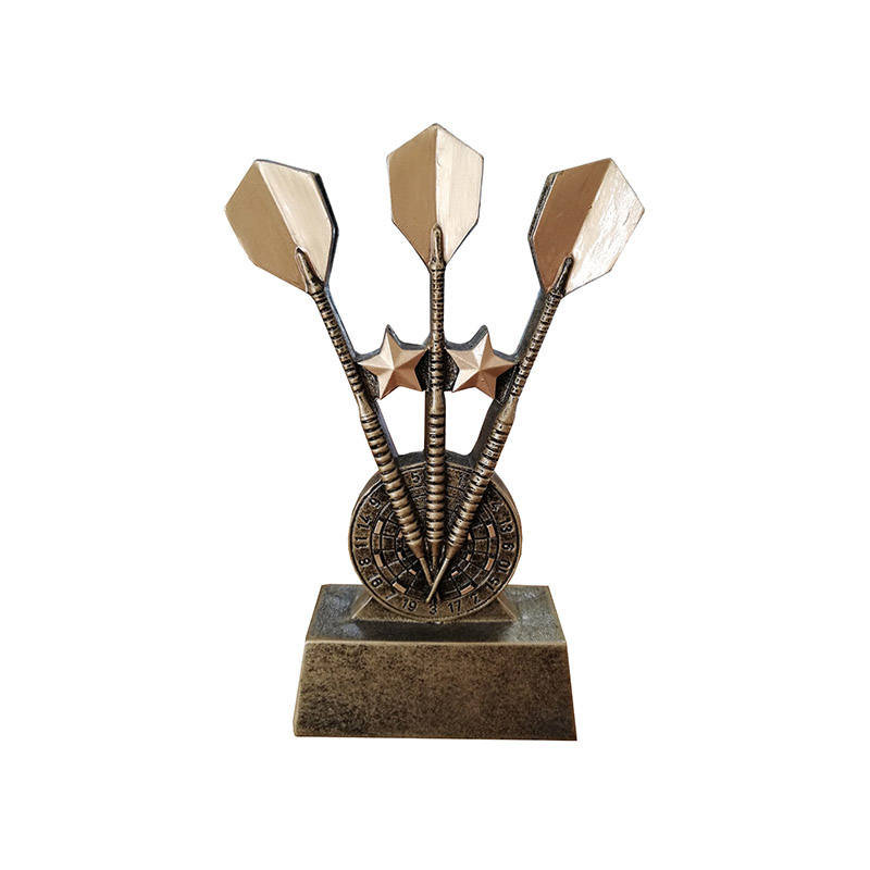 A1276C.jpg DARTS FIGURE TROPHY AWARD 22CM - Image 1