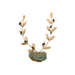 GOLD WREATH ON MINERAL STONE 27CM