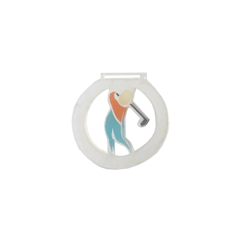 ART007-M-1.jpg GOLF PLEXIGLASS MEDAL 7.5CM - Image 1