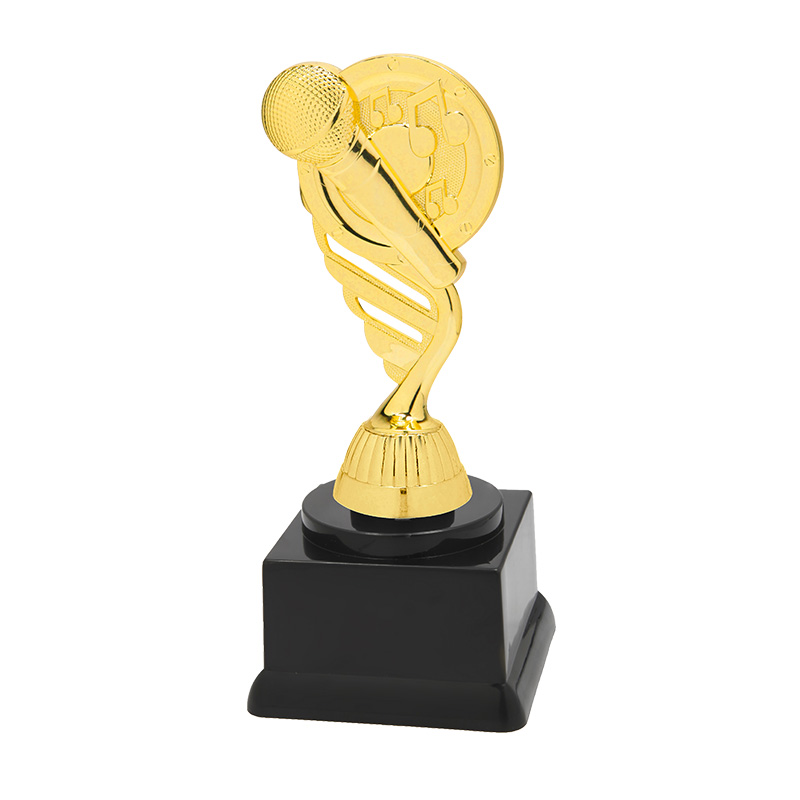 BM18029-2.jpg MUSIC MICROPHONE TROPHY 17.5CM (P433.01+N12.30) - Image 1