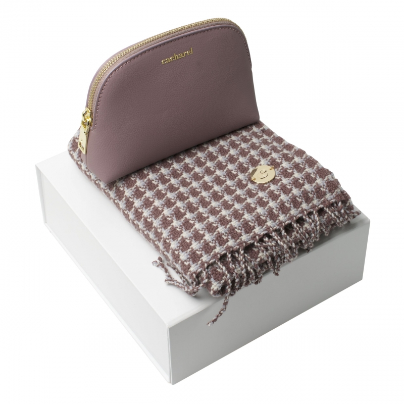 CPEK837Z.jpg CACHAREL SET TAUPE (SCARVE & SMALL DRESSING CASE) - Image 1