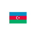 AZERBAIJAN FLAG 160X80CM – HERO OUTDOOR WITH ROPES