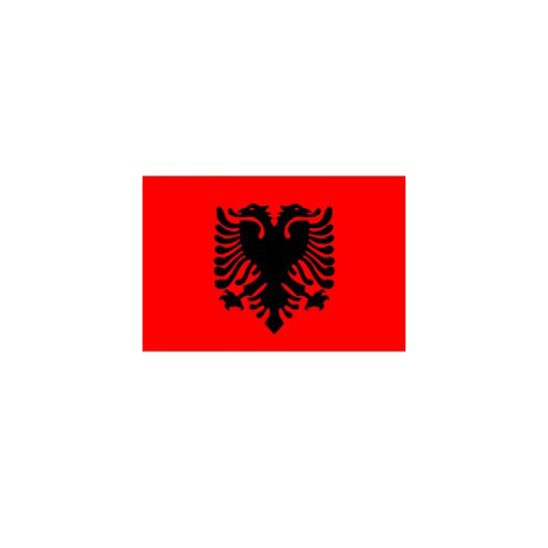 F80-0077.jpg BUDGET ALBANIA FLAG 150X90CM – LIGHTWEIGHT POLYESTER WITH METAL EYELETS - Image 1