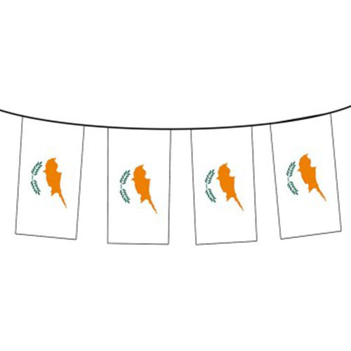 FLA732.jpg CYPRUS FLAG BUNTING 15X22CM (SET OF 10M) - Image 1