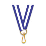 BLUE WHITE BLUE 1CM MEDAL NECK RIBBON WITH CLIP – AWARD LANYARD FOR MEDALS