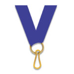 BLUE AWARD MEDAL NECK RIBBON WITH CLIP – 2.2CM WIDE LANYARD