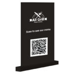 CUSTOM PLEXIGLASS TABLE STAND – DOUBLE-SIDED FULL-COLOR SIGN (14.5x10 CM)
