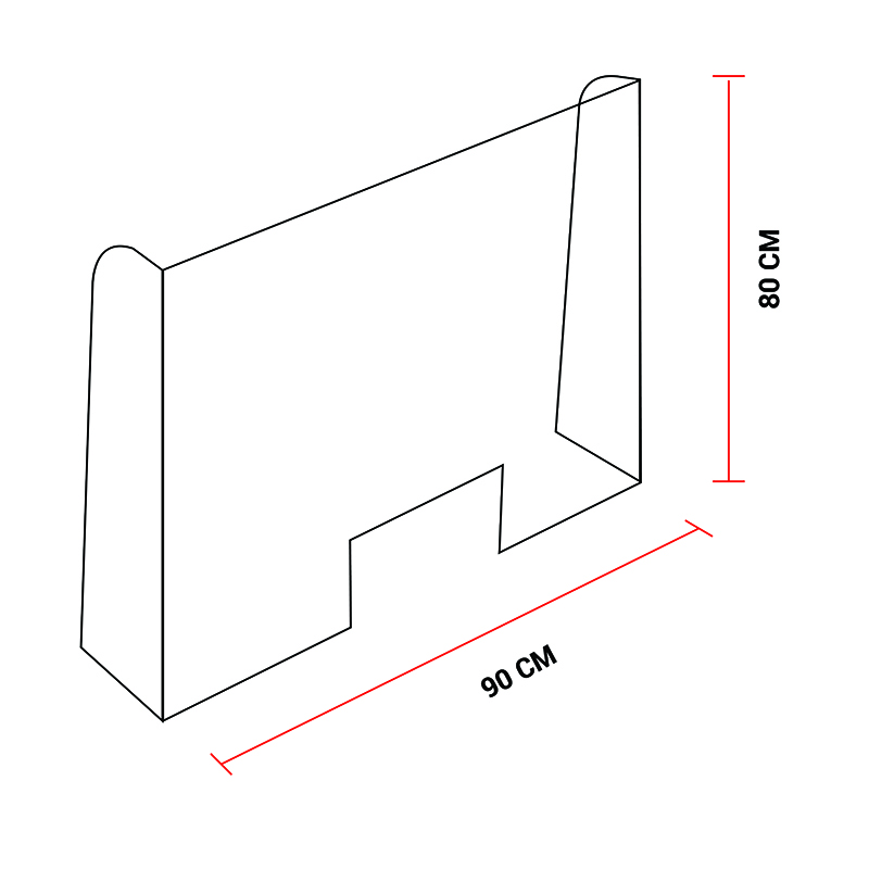 hyg019 PLEXIGLASS STAND 90CMX80CM - Image 1