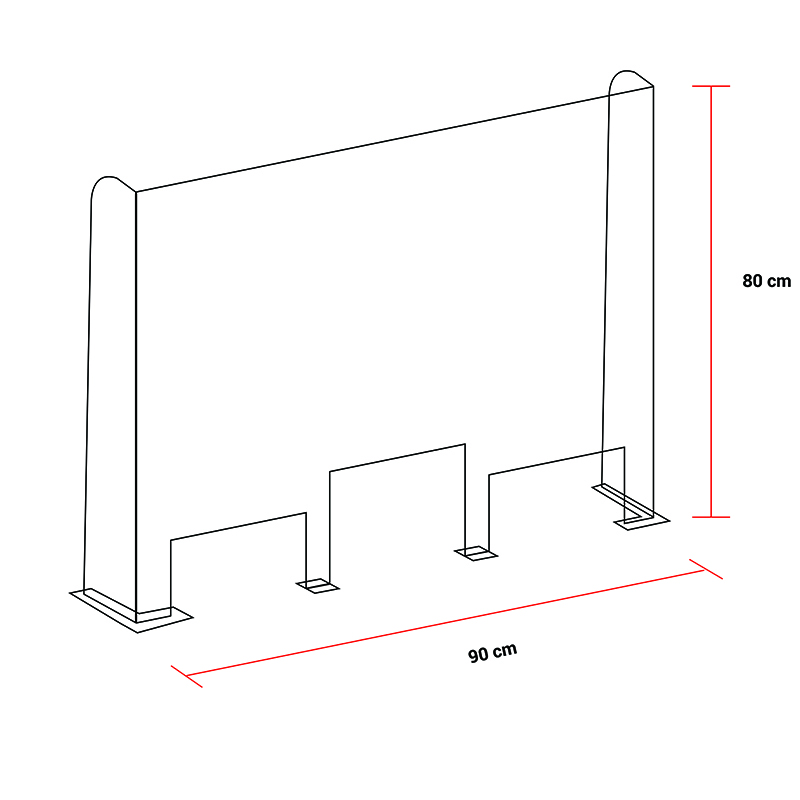 hyg022 PLEXIGLASS STAND 90CMX80CM - Image 1