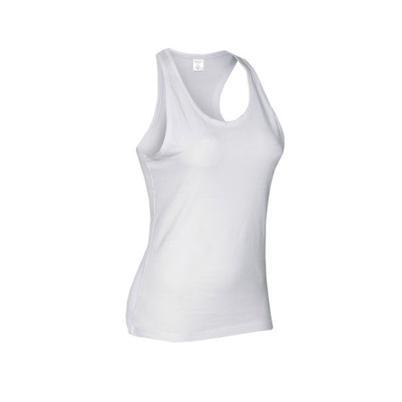 LTS150.WHITE WHITE WOMEN TANK BY KEYA - Image 1