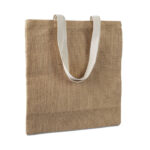 ECO-FRIENDLY JUTE SHOPPING BAG WITH COTTON HANDLES – REUSABLE & SUSTAINABLE TOTE