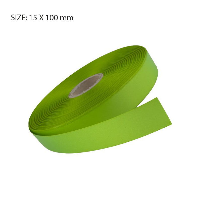 RSSKIWI15100.jpg KIWI ELAN SINGLE FACE SATIN 15MMX100M - Image 1