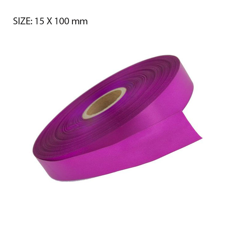 RSSMAGE15100.jpg MAGENTA ELAN SINGLE FACED SATIN 15MMX100M - Image 1