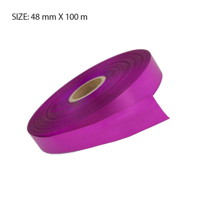 RSSMAGE48100.jpg MAGENTA ELAN SINGLE FACE SATIN 48MMX100M - Image 1