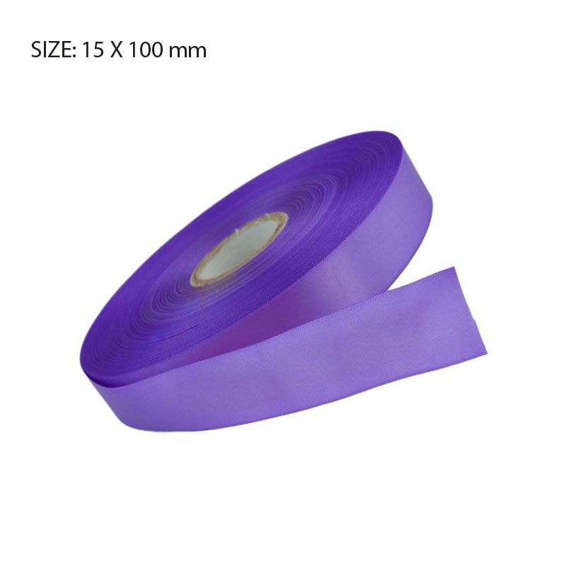 RSSORCH15100.jpg ORCHID ELAN SINGLE FACED SATIN 15MMX100M - Image 1