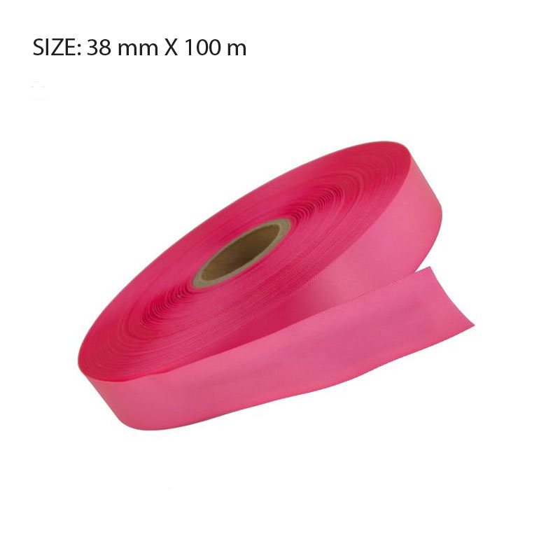 RSSROSE38100.jpg ROSE ELAN SINGLE FACE SATIN 38X100MM - Image 1