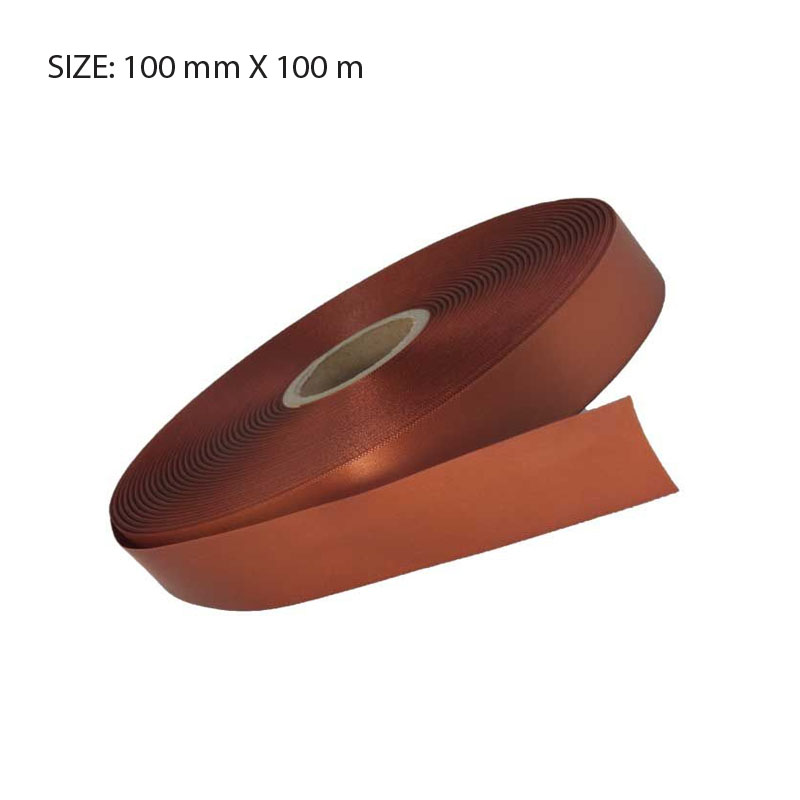 RSSRUSS96100.jpg RUSSET ELAN SINGLE FACED SATIN 100MMX100M - Image 1