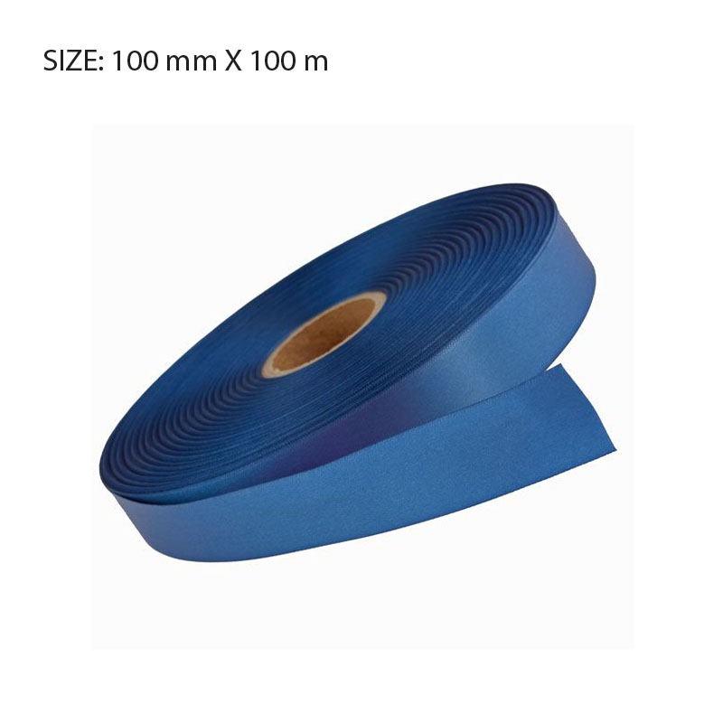 RSSSAPP96100.jpg STEEL BLUE ELAN SINGLE FACED SATIN 100MMX100 - Image 1