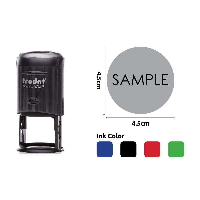 T-46045 TRODAT ROUND TEXT STAMP 4.5CM - Image 1