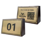 WOODEN TABLE NUMBER STAND