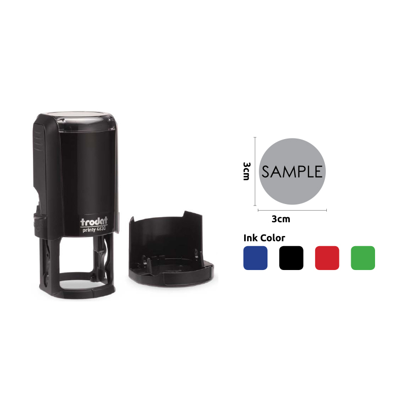 t-4630 TRODAT ROUND TEXT STAMP 3CM - Image 1