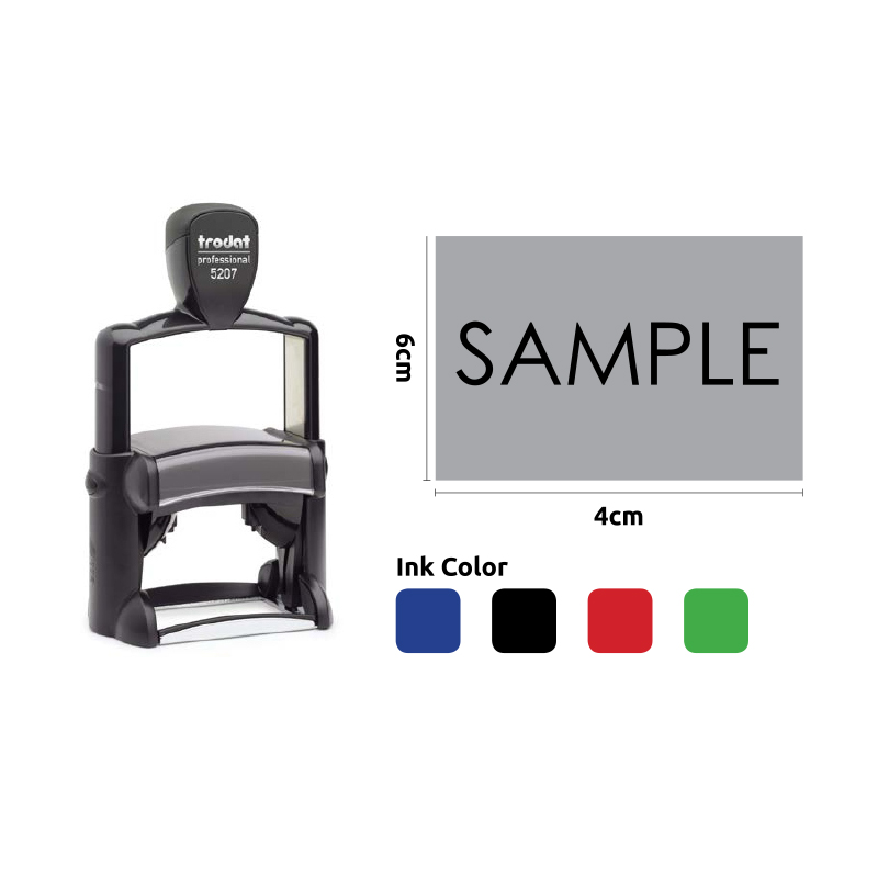 t-5207 TRODAT PROFESSIONAL STAMP 6X4CM - Image 1