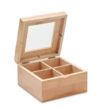 BAMBOO TEA BOX WITH TRANSPARENT GLASS - Image 3