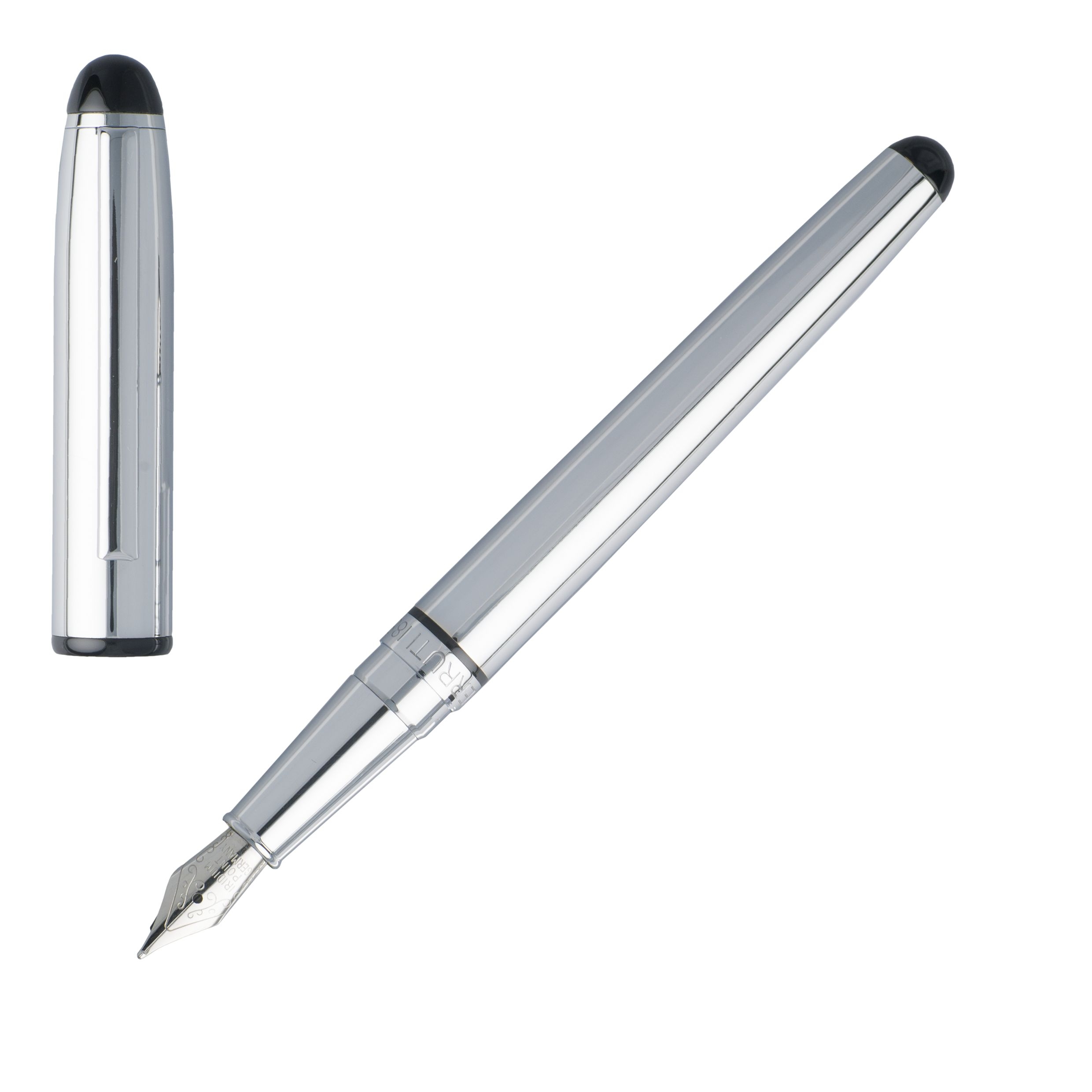 NSN8522_1 CERRUTI 1881 FOUNTAIN PEN LEAP CHROME - Image 1