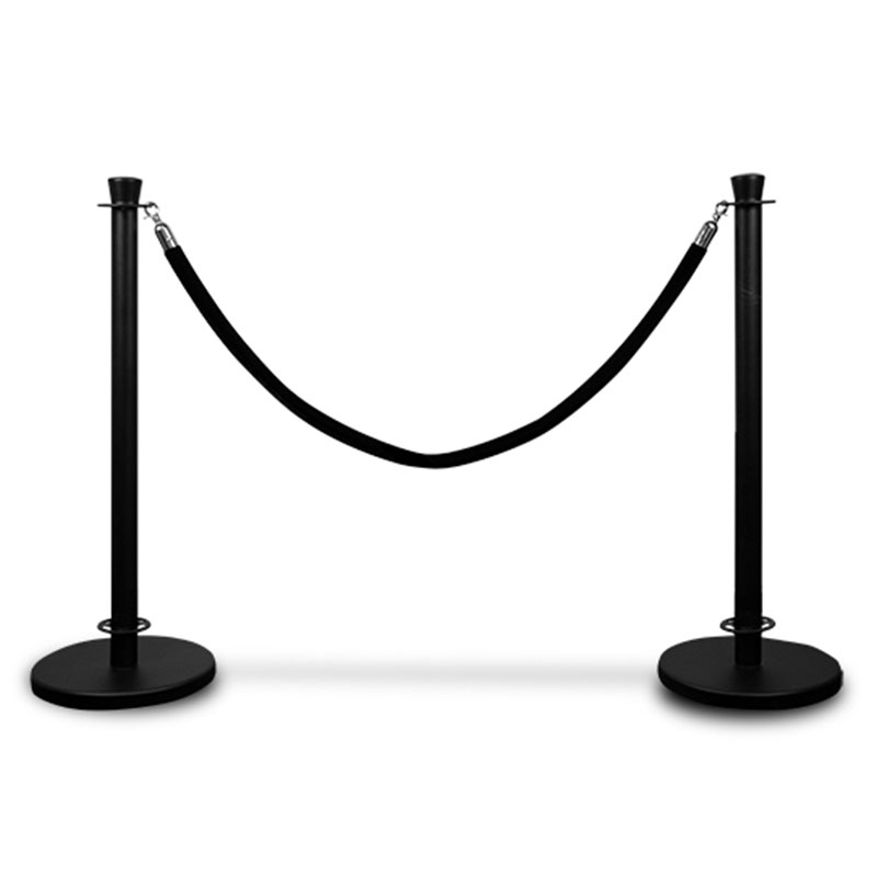 OB-CONT-CAFE-PB-2_1 CONTRACT CAFE BARRIER POLE AND BASE IN BLACK - Image 1