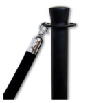 CONTRACT CAFE BARRIER POLE AND BASE IN BLACK - Image 2