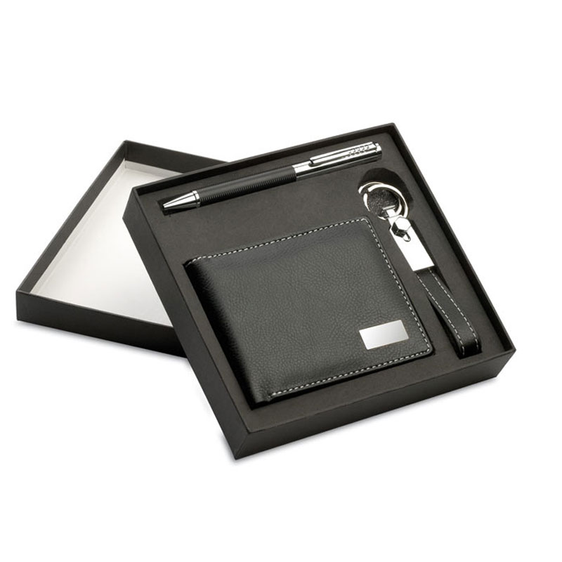 KC7109-03_1 ELEGANT MAN’S GIFT SET (WALLET, PEN, KEY RING) - Image 1