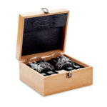 WHISKEY GLASS SET IN BAMBOO BOX