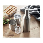 STAINLESS STEEL BOTTLE WITH 2 MUGS - Image 3