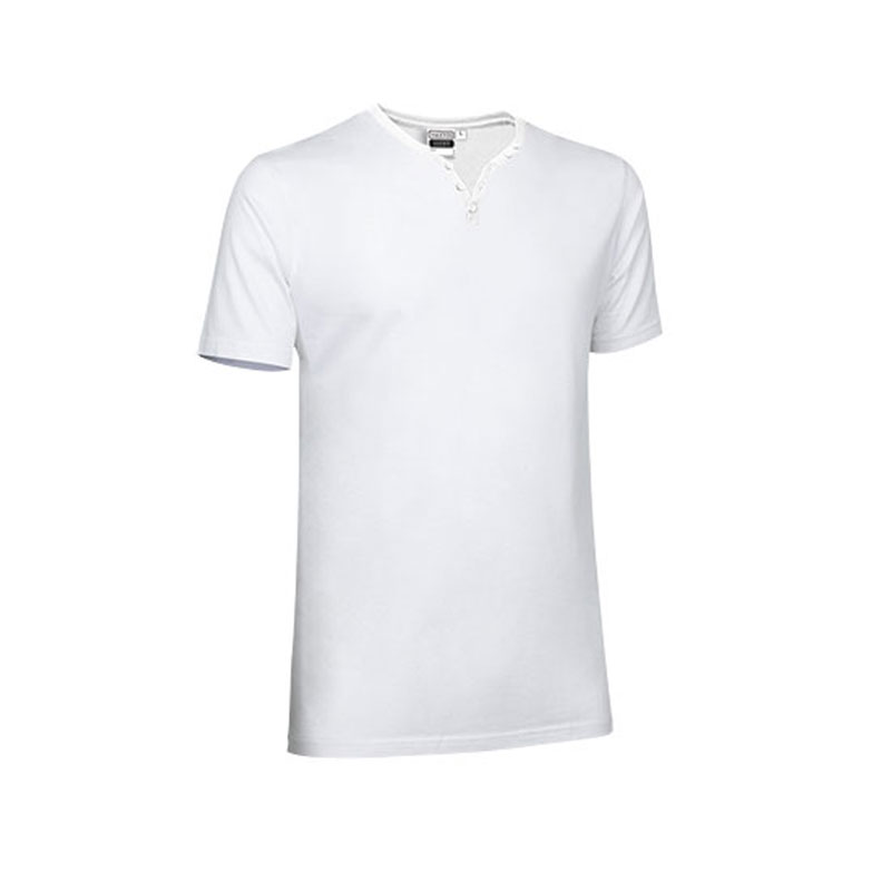 LUCKY.WHITE WHITE FIT T-SHIRT WITH NECKLINE DETAIL - Image 1