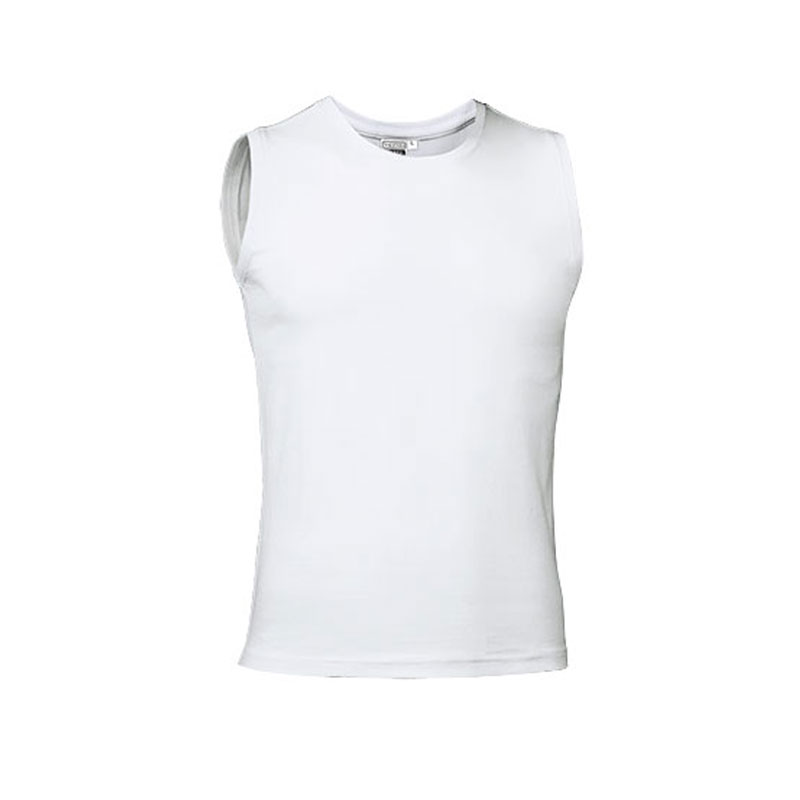NAPPA.WHITE WHITE SLEEVELESS T-SHIRT WITH MODERN DESIGN - Image 1