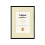 FRAME IN BLACK COLOUR WITH DIPLOMA