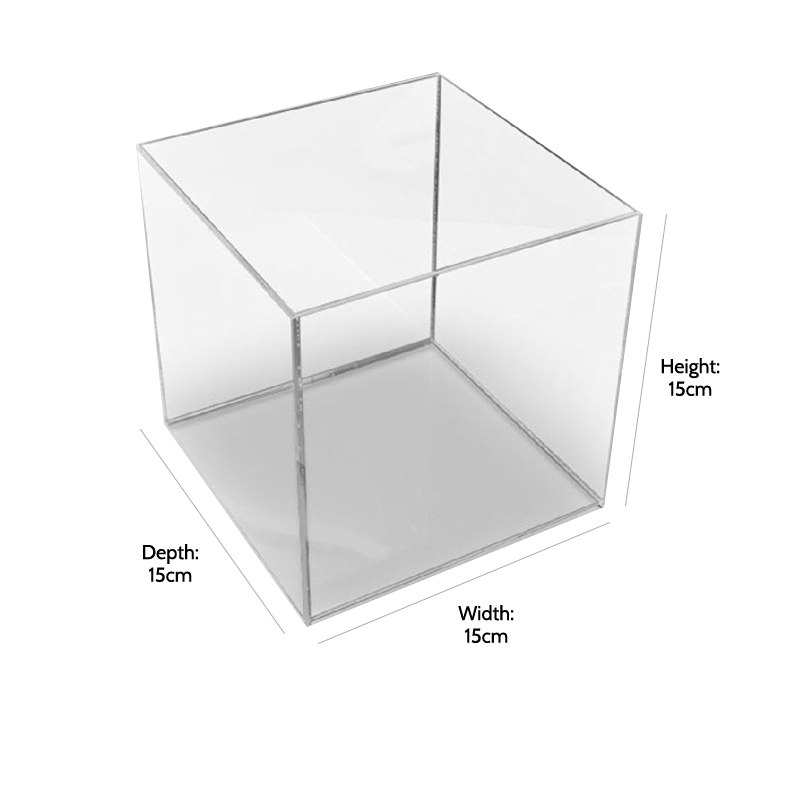 HT2209 ACRYLIC CLEAR BOX 15 X 15 X 15 CM - Image 1