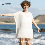 KAFTAN ROSEUX WITH FRINGED FINISH - Image 3