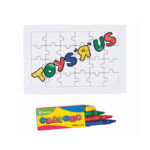 24-PIECE WHITE PUZZLE WITH CRAYONS | CUSTOMIZABLE KIDS PUZZLE SET WITH COLORING - Image 6