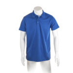 BLUE PERFORMANCE POLO – BREATHABLE POLYESTER WITH BUTTONS - Image 3