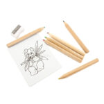 6-PCS COLOURED PENCILS + SHARPENER & PAD | 8-PC KIDS’ SET | WINDOW BOX - Image 3