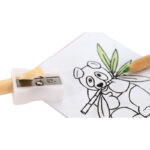 6-PCS COLOURED PENCILS + SHARPENER & PAD | 8-PC KIDS’ SET | WINDOW BOX - Image 4