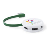 ROUNDCONNECT 4-PORT USB HUB – COMPACT BICOLOR USB 2.0 SPLITTER WITH BRANDED PACK - Image 10