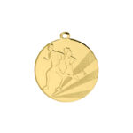 GOLD RUNNING MEDAL 50MM WITH CUSTOM PRINTED LABEL – PERSONALIZED ATHLETIC AWARD - Image 2