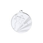 SILVER RUNNING MEDAL 50MM WITH CUSTOM PRINTED LABEL – PERSONALIZED RACE AWARD ME - Image 2
