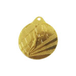GOLD BASKETBALL MEDAL 50MM WITH CUSTOM PRINTED LABEL - Image 2